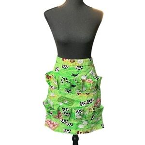 Egg Collecting Apron Handmade Cow Farm Ranch